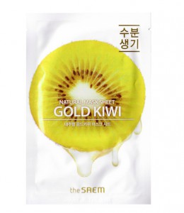 Маска тканевая с экстрактом киви Natural Gold Kiwi Mask Sheet, THE SAEM   21 мл