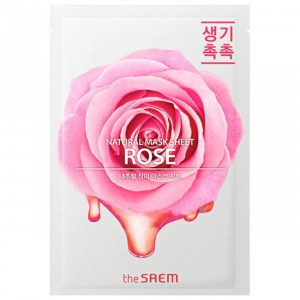 Маска тканевая с экстрактом розы Natural Rose Mask Sheet, THE SAEM   21 мл