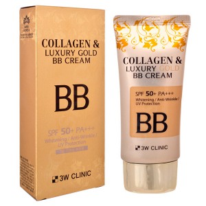 Антивозрастной ВВ-крем с коллагеном и коллоидным золотом Collagen & Luxury Gold BB Cream SPF50+/PA+++, 3W CLINIC   50 мл