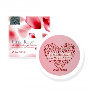 Витаминные гидрогелевые патчи для век с экстрактом французской розы Pink Rose Vitamin Hydrogel Eye Patch, 3W CLINIC   60 шт