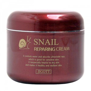 Восстанавливающий крем с муцином улитки Snail Repairing Cream, JIGOTT   100 г