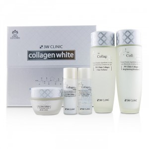 Набор для ухода за лицом осветление Collagen Whitening Skin Care Items 3 Set,  3W CLINIC