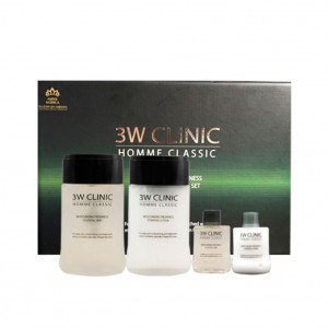 Набор для ухода за мужской кожей Увлажнение и свежесть HOMME Classic, 3W CLINIC