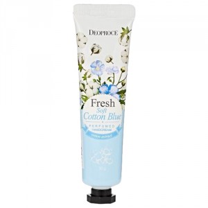 Крем для рук парфюмированный Soft Cotton Blue Perfumed Hand Cream DEOPROCE  , 50 г