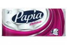 Туалетная бумага четырёхслойная Белая Delux, PAPIA 8 рулонов Туалетная бумага четырёхслойная Белая Delux, PAPIA 8 рулонов