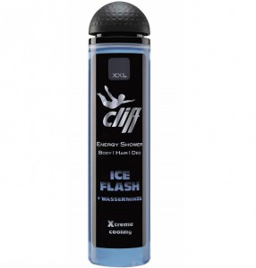 Шампунь-гель для душа дезодорирующий 3 в 1 Ледяная мята с экстримально освежающим эффектом XXL, CLIFF 300 мл