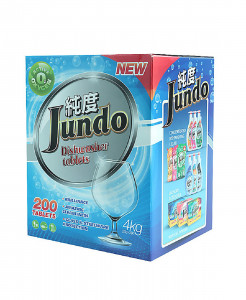 Таблетки для посудомоечных машин с активным кислородом Active Oxygen, Jundo 200 шт