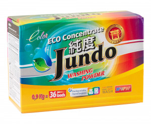 Экологичный концентрированный порошок для стирки Цветного белья (36 стирок), Jundo 900 гр