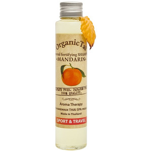 Безсульфатный шампунь для волос с мандариновым маслом Natural Fortifying Shampoo Mandarin, OrganicTai 100 мл