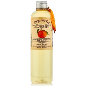 Безсульфатный шампунь для волос с мандариновым маслом Natural Fortifying Shampoo Mandarin, OrganicTai 260 мл