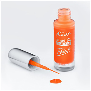 Краска для дизайна ногтей Оранжевая Nail Paint Neon Orange PA13, Kiss 7,5 мл