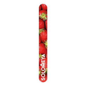 Пилка для натуральных и искусственных ногтей 180/220 Клубничный смузи Strawberry smoothie Nail File, Solomeya 1 шт