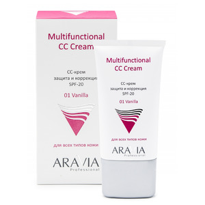 Аравия СС-крем защитный SPF-20 Multifunctional CC Cream Vanilla 01, 50 мл (Aravia professional, Уход за лицом)