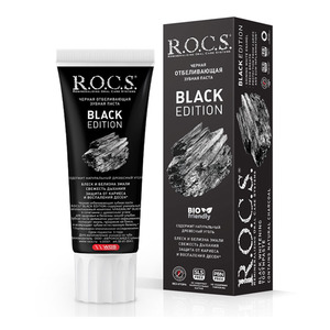 Рокс Зубная паста Black Edition Черная отбеливающая, 74 гр (R.O.C.S, Для Взрослых)