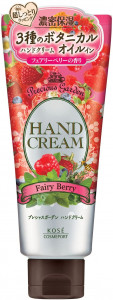 Крем для рук питательный и увлажняющий, c тремя видами растительных масел, со свежим ягодным ароматом Precious Garden Fairy Berry, KOSE COSMEPORT 70 г