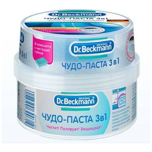 Чудо-паста 3 в 1 Чистка, полировка, защита, с губкой в комплекте, Dr. Beckmann 400 г 