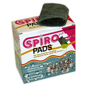 Мыльные стальные мочалки от нагара на посуде Лимон Spiro Fix Pads, Siral 10 шт