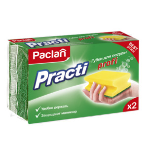 Губки для мытья посуды Practi Profi, Paclan 2 шт