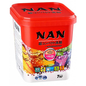 Высококонцентрированный стиральный порошок с кондиционером для цветного белья Nan Kaori Bio, Lix 700 г 