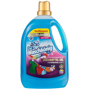 Гель для стирки цветных тканей Der Waschkonig C.G. Waschmitel Gel Color, Clovin 3305 мл на 110 стирок