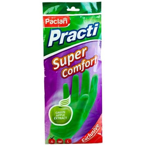 Перчатки резиновые Practi Super Comfort, размер S, Paclan