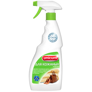Средство для чистки изделий из кожи с распылителем, Unicum 500 мл