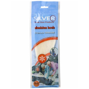 Стельки зимние с алюминиевой фольгой и шерстью, Silver (размер 33-45)