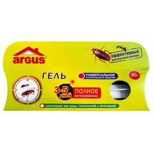 Инсектицидный гель-шприц от тараканов и муравьев, Argus 30 г