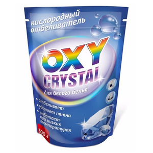 Кислородный отбеливатель для белого белья Oxy Crystal, Selena 600 г (мягкая упаковка)