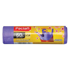 Мешки для мусора ароматизированные Multitop Aroma 60*77 см 60 л, Paclan 14 шт