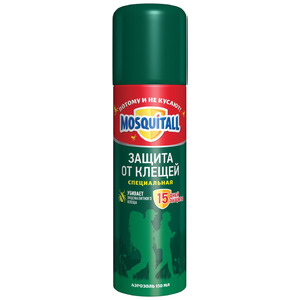 Аэрозоль от клещей 15 дней защиты, Mosquitall 150 мл