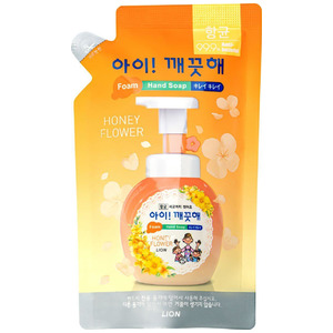 Пенное мыло для рук увлажняющее с антибактериальным эффектом аромат цветчного меда Ai-Kekute, Lion 200 мл (мягкая упаковка)