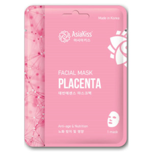 Тканевая маска для лица с экстрактом плаценты, Asia Kiss 25 г