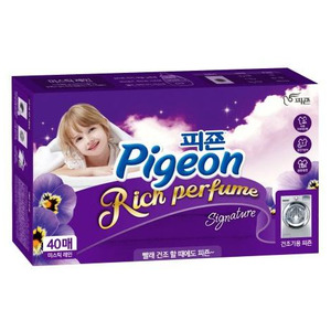 Салфетки-кондиционер для сушки белья в сушильной машине Тайны дождя Rich Perfume, Pigeon 40 шт