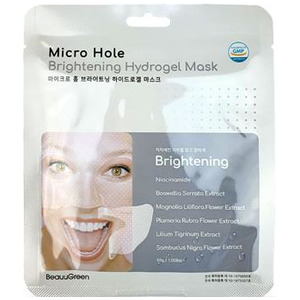 Гидрогелевая маска антивозрастная с ниацинамидом Micro Hole Brightening Hydrogel Mask, BeauuGreen 1 шт