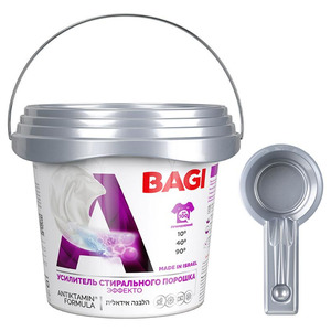 Усилитель стирального порошка, эффект для светлых и цветных тканей, Bagi 400 г