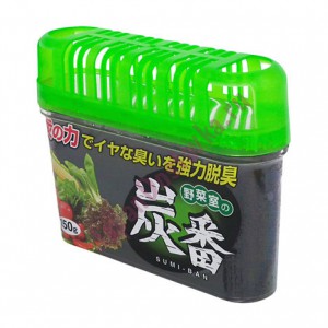 Дезодорант-поглотитель неприятных запахов, с древесным углем, для холодильника (овощная камера), KOKUBO  150 г