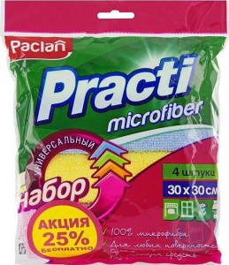Набор универсальных салфеток Practi Microfiber, PACLAN 1 упак