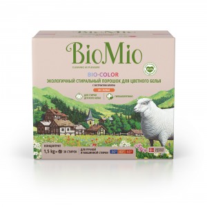 Экологичный стиральный порошок для цветного белья Bio-Color, BIOMIO  1500 г