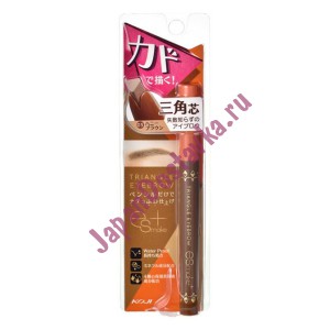 Карандаш для бровей влагостойкий Triangle Eyebrow (медно-коричневый), Koji