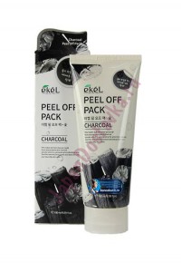 Очищающая маска-пленка для проблемной кожи с угольной пудрой Peel Off Pack Charcoal, EKEL   180 мл