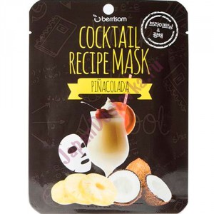 Маска для лица с ароматом ананаса и кокоса Cocktail Recipe Mask Pina Colada, BERRISOM   20 г
