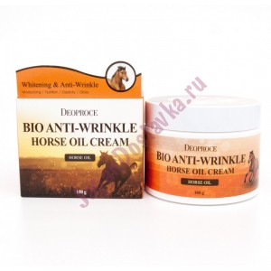 Био-крем против морщин с лошадиным жиром Bio Anti-Wrinkle Horse Cream, DEOPROCE   100 г