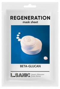Восстанавливающая тканевая маска с бета-глюканом Regeneration Beta-Glucan Mask Sheet, L.SANIC 25 мл