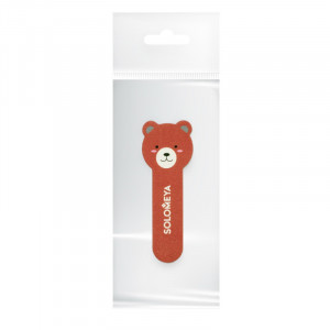 Пилка для натуральных и искусственных ногтей 180/220 Медвежонок Little Bear Nail File Bear 3, Solomeya 1 шт