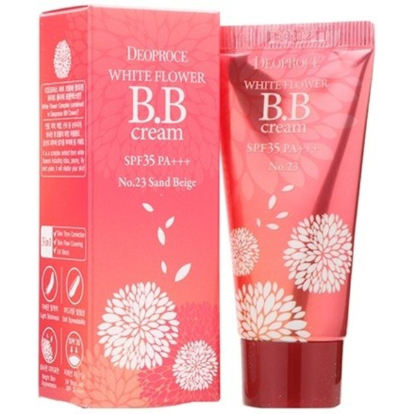 Крем BB WHITE FLOWER BB CREAM SPF35 PA+++, № 23 (sand beige), DEOPROCE 30 мл