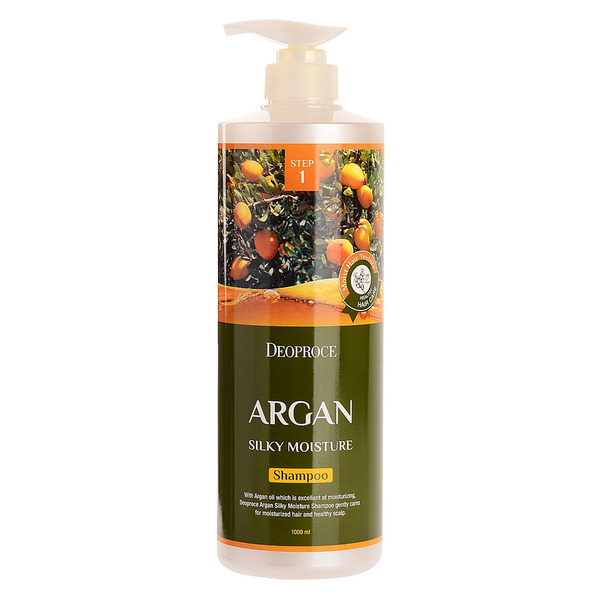 Шампунь для волос с аргановым маслом Shampoo Argan Silky Moisture, DEOPROCE 1000 мл