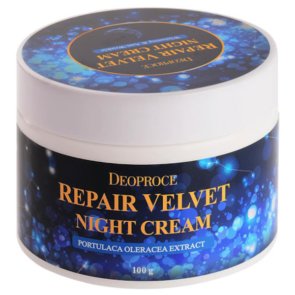 Ночной восстанавливающий крем для лица Moisture Repair Velvet Night Cream, DEOPROCE  100 мл