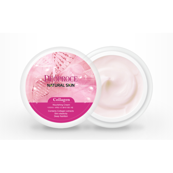 Крем для лица и тела с морским коллагеном NATURAL SKIN collagen nourishing cream, DEOPROCE 100 мл