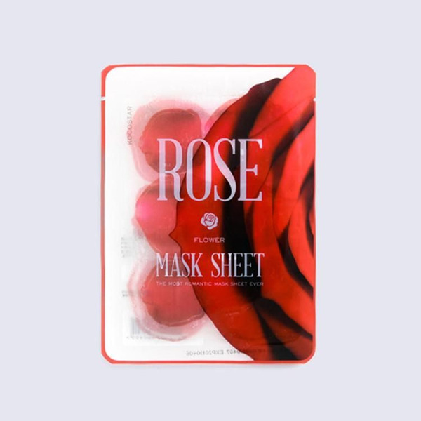 Маски-слайсы тканевые с экстрактом розы ROSE FLOWER mask sheet, KOCOSTAR 20 мл